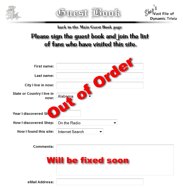 out of order